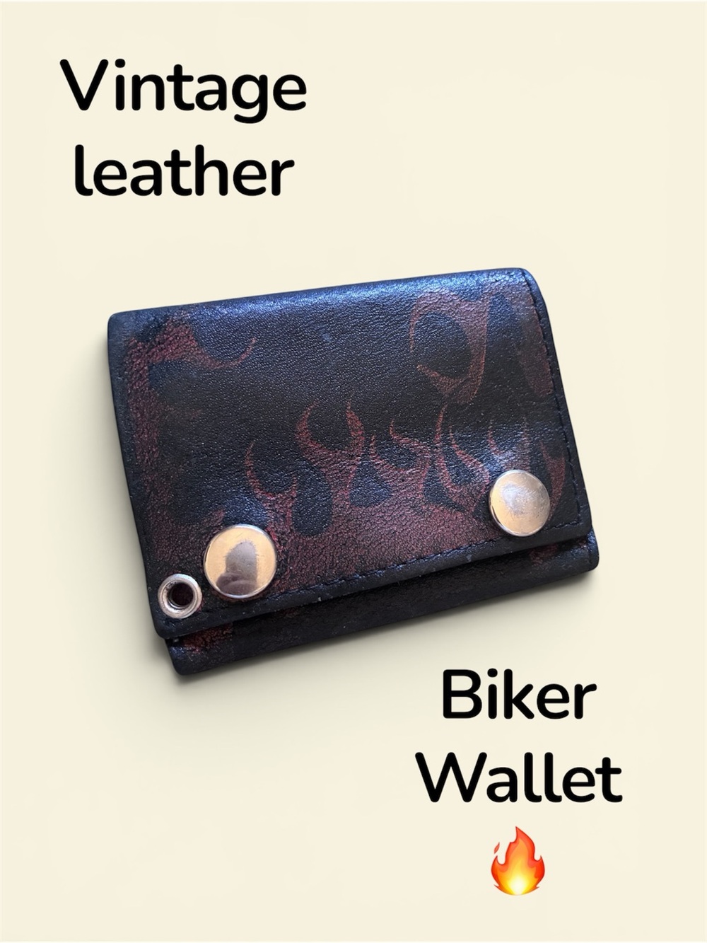 😎 Vintage leather biker wallet